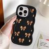 Soft Phone Cover Case for iPhone 17 Air 15 Plus 12 14 8 16 Pro Max 13 XR 11 Pink Bow