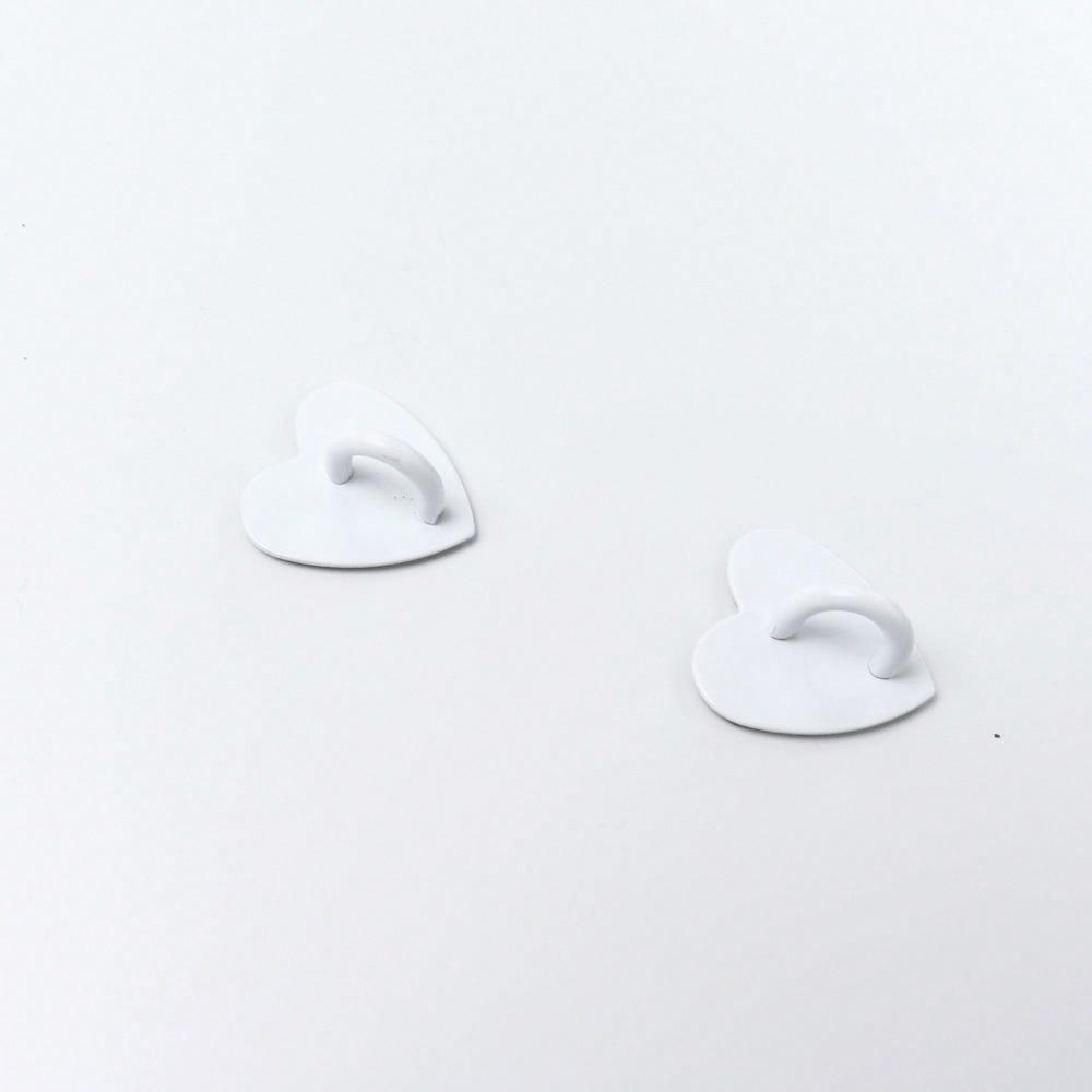 

2 шт. Металлический чехол для телефона, декоративные аксессуары, основа в форме сердца, подвеска, подвесной крючок белый