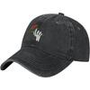 Skeleton Hand Rose Baseball Cap Washed Cotton Dad Hat Embroidered Adjustable Outdoor Casual Cap