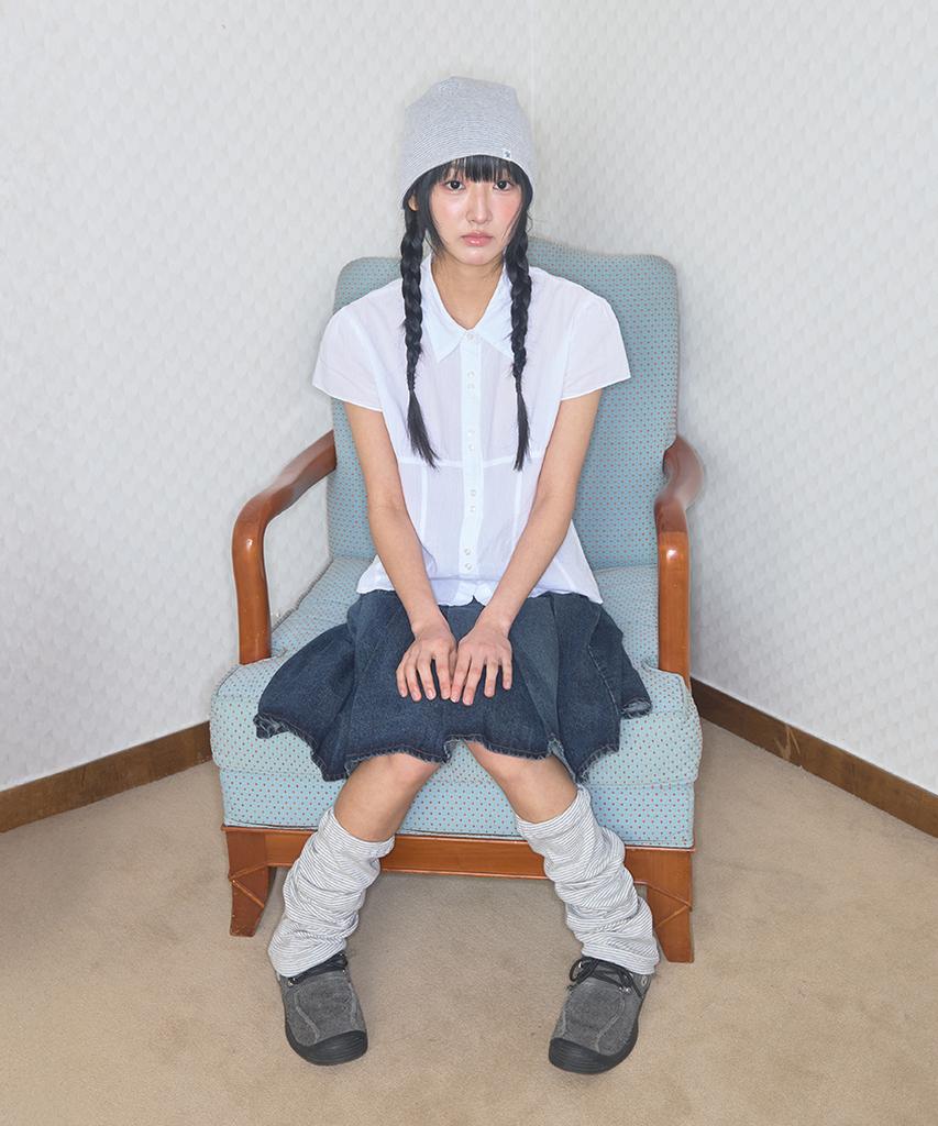 Kiibi Cozy Stripe Reversible Beanie Light Gray