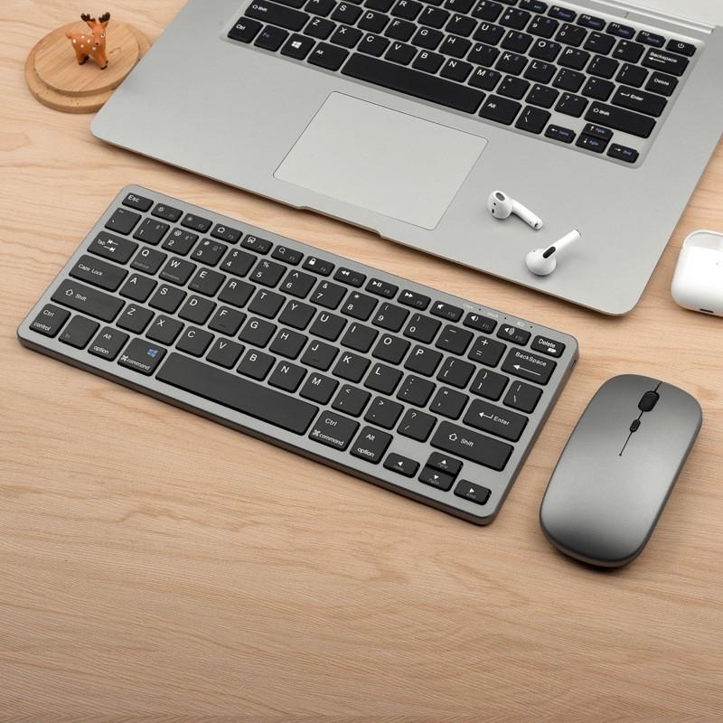 Ultra-thin Rechargeable Version Bluetooth Three-mode Keyboard and Mouse Set Business Office Wireless Keyboard