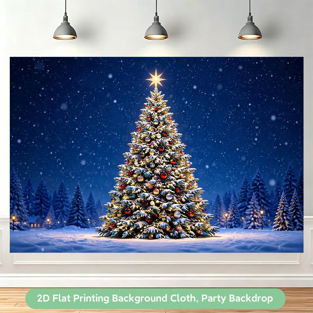 1Pcs Holiday Tree Decorations Decoration Background Winter Backdrop For Photo Studio Photo Booth Party