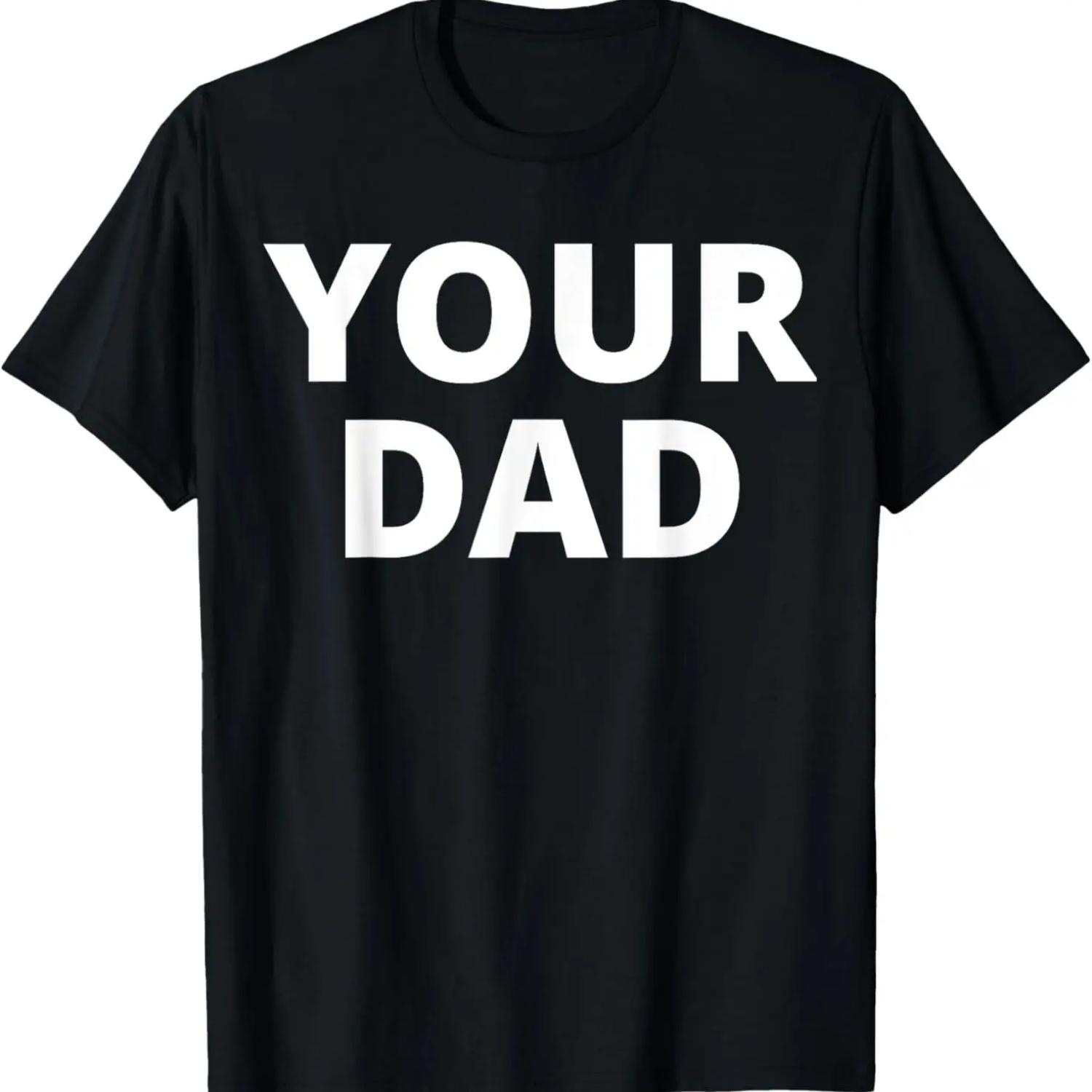 Твой Папа - Смешная Футболка S чёрный