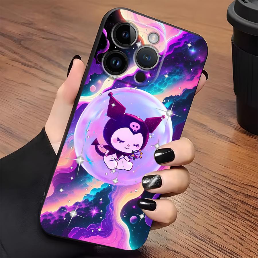 

Cute Sanrio Kuromi Case for iPhone XR 17Air 7 8 13 12 11 17 Pro Max 15 16 14 Plus XS Max Black Soft Phone Cover iPhone 16