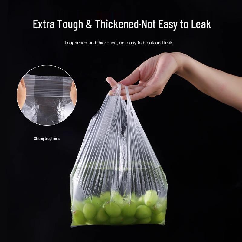 Food-Grade Vest-Style Disposable Plastic Kitchen Bags for Fresh Storage - Various Sizes