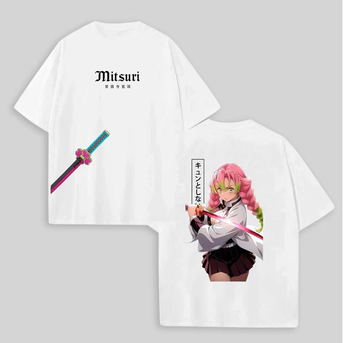 

Anime Demon Slayer Mitsuri Navy Blue Kanroji Printed Tshirt Unisexs and Womens Tshirt Unisexs Sports Tshirt 2026 Summer New Tee S