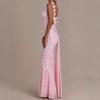 2026 European and American cross-border celebrity dress sequined bead tube suspender fishtail skirt dinner party backless slim dress