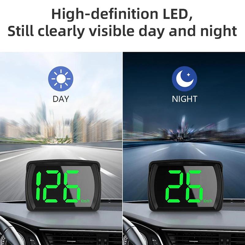Universal Car Head-up Display GPS Mph Km/h HUD Digital Speedometer Head Up Display Big Font Speed Real Time Meter KMH All Car