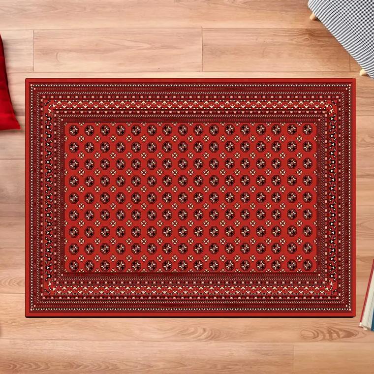 Традиционный турецкий ковер, Ковер с медальоном, Богемный ковер для гостиной, Напольный декор в винтажном стиле, Моющийся ковер, Нескользящий ковер 40x60cm