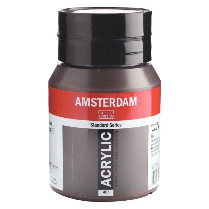 Peinture acrylique - Amsterdam - Vandyke Brown - 500ml - Résistance à la lumière - Durable