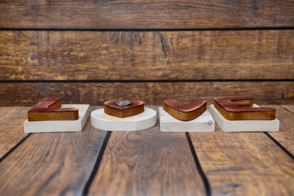 Cat - Wooden LOVE Sign, Interior Decoration with a Cat, Charming Shelf Ornament by Art-Dog