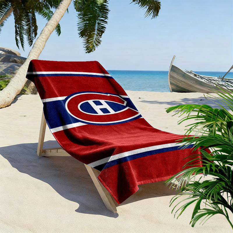 Montreal Canadiens Druck Strandtuch, Großes Weiches Schnelltrocknendes Handtuch für Strand Camping Schwimmen