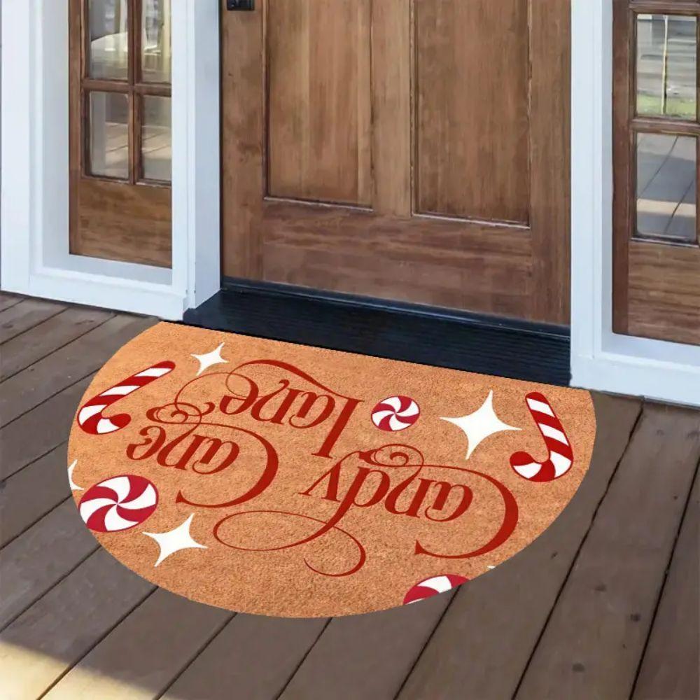Lebkuchen Buchstaben Halbkreis Teppich, Weiche Geräuschdämmende Eingangsfußmatte, Badezimmerfußmatte, Heimdekoration