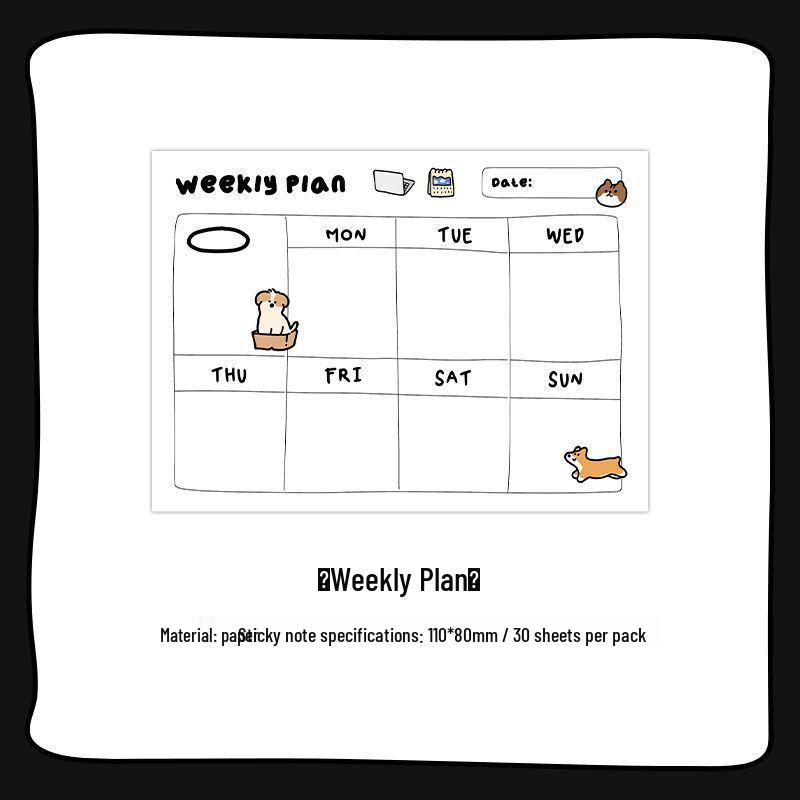 Infeel.Me Retro Joyful To-Do List Sticky Notes - Reusable Planner Labels