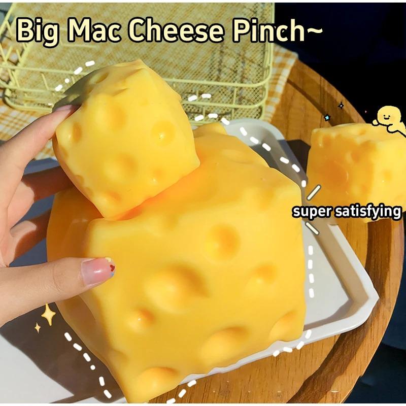 Simulate Cheese Slow Rebound Pinching Office Decompression Ornament Relaxation Kneading Stress Relief Decorative Cushion
