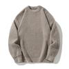 Solid Color Lazy Style Thick Needle Heavy Round Neck Sweater Men's Autumn and Winter Trendy Brand Retro Sweater Loose Casual Jacket