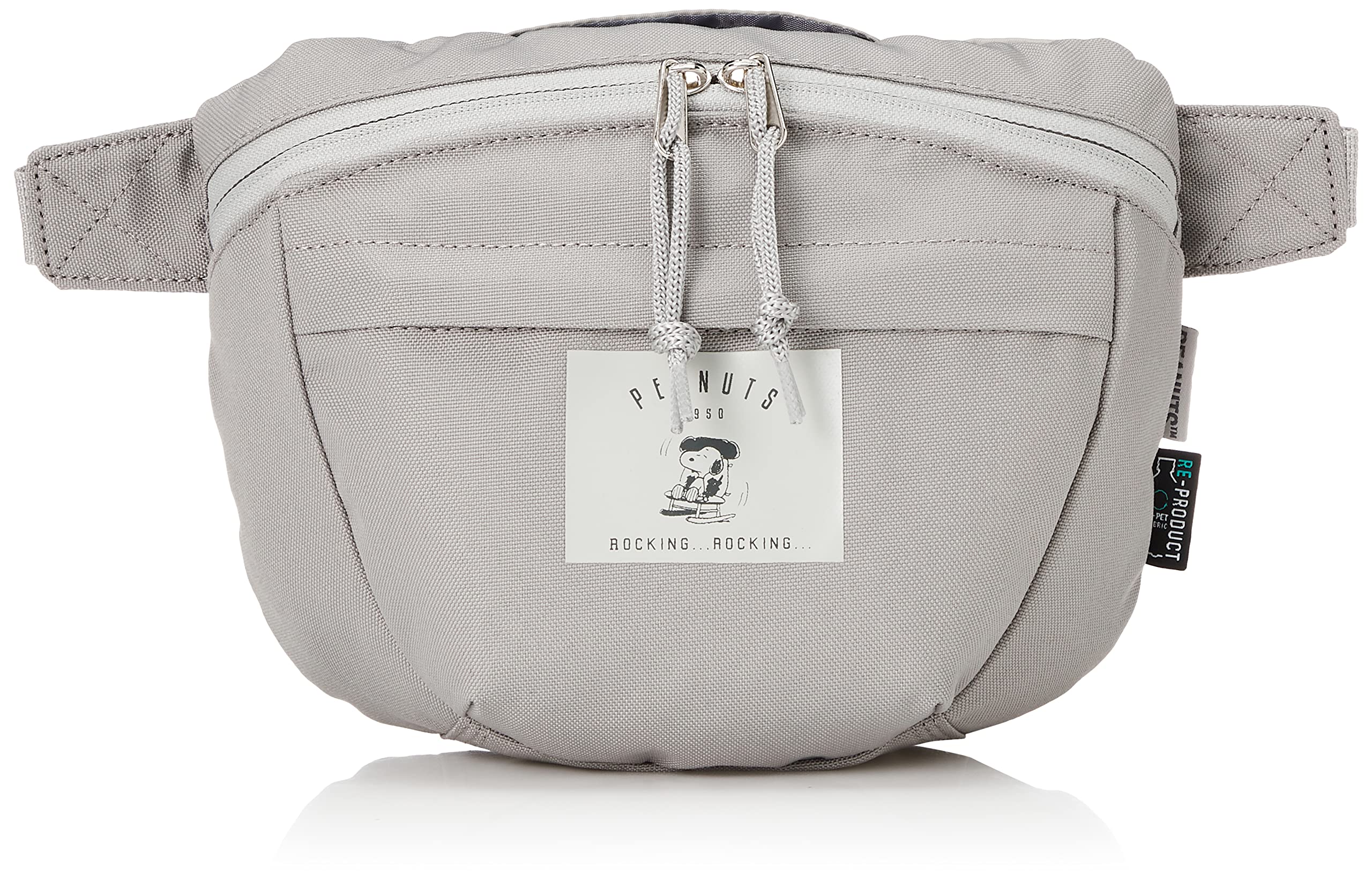 

Waist Bag Shoulder Pouch Water Repellent Nylon Small Lightweight Logo snoopy0319 Gray [Snoopy] Women s (SPZ-2922)