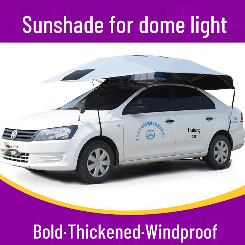 Coach Car Sunshade: Driving School Special Folding Roof Canopy Umbrella