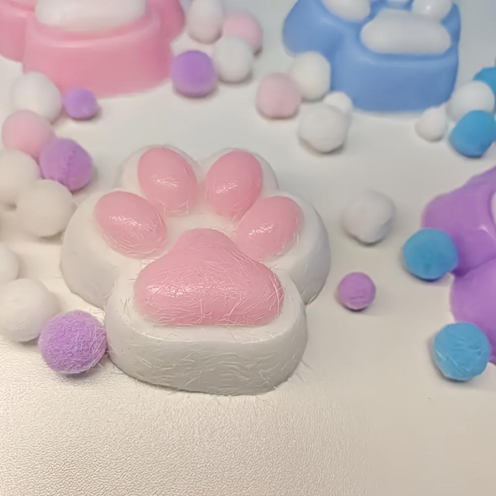 

Мягкая игрушка, мягкая кошачья лапка, мягкая тихая игрушка-фиджет, милая расслабляющая мягкая игрушка-сенсор из ПВХ розовый