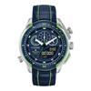 Ceas de mână Promaster Eco-Drive SST JW0138-08L Cronograf Ana-Digi Solar Bărbați Albastru Marin Galben-Verde Verde Deschis Curea din Piele