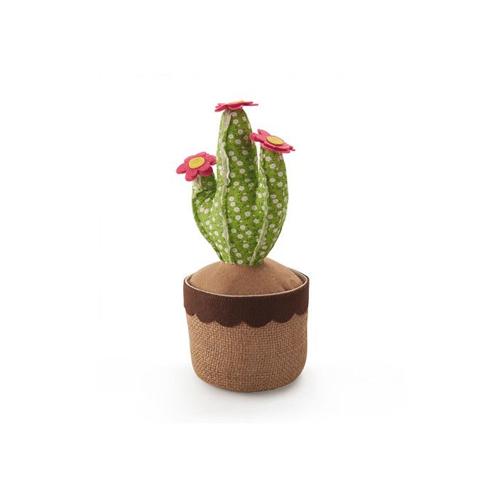 Butée De Porte Textile Retient-Porte 1kg Cactus Vert. Inofix