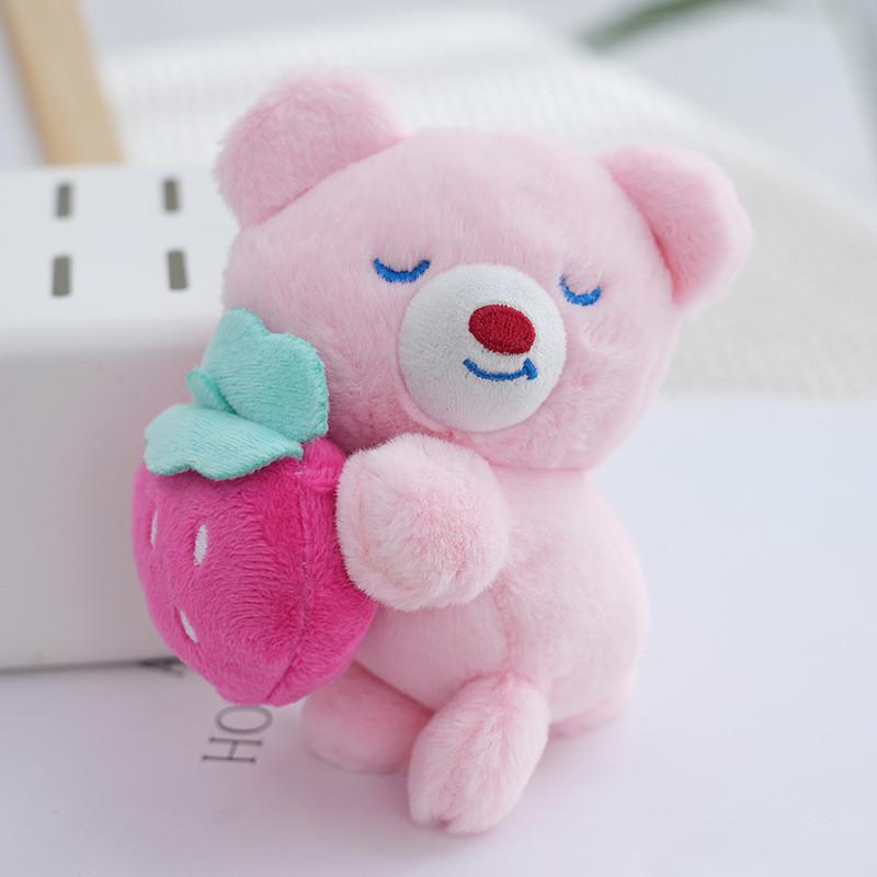 Adorable Pink Strawberry Bear Plush Toy Perfect Birthday Gift For Girls