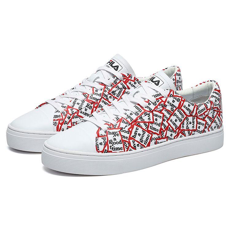 Fila Hagt X  1911 Leather Comfortable Durable Low-Top Sneakers Men Sneakers White Red F12M222207FWF