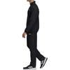adidas Stand Collar Solid Color Long Sleeve Jacket Comfortable Elastic Pants Casual Sports Suit Men Suit Black DV2461