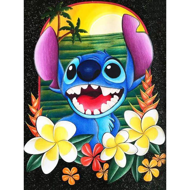 Full Round Drill Diamond Painting Lilo and Stitch 5D DIY Hobby Diamond Mosaic Cartoon Embroidery Moon Unique Gift