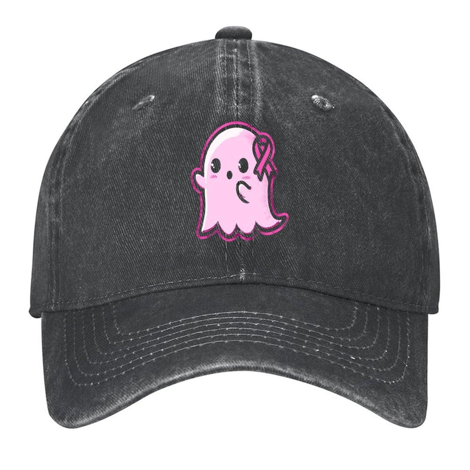 

2026 Pink Ribbon Ghost Charm Baseball Cap Fashion Beach Golf Hat Fun Hats Dad Hat Men Women s