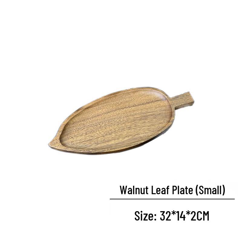 Japanese Style Walnut Wood Leaf Tray
