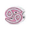 New 925 Silver Princess Pink Shining 12 Constellation Lucky Charms Beads Fit Pan Bracelets DIY Gifts Fine Jewelry
