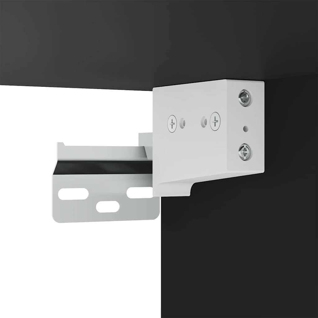 Bathroom Mirror Cabinet TULUM Black 60 X 16.5 X 78 Cm