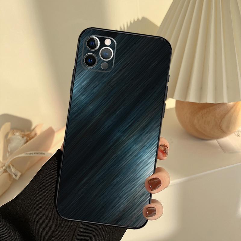

Чехол для телефона со стальным принтом и текстурой шлифованного металла Для iPhone 14 16 15 11 12 13 17 Pro Max 13 mini 15 16 Plus 16e 17 Air Cover Funda iPhone 13 mini