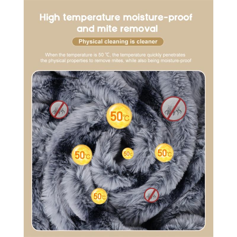 Imitation Rabbit Fur Striped Electric Blanket Warm Leg Blankets European and British Standard Plug Heating Blankets Double Layer Plush Bed Sheets