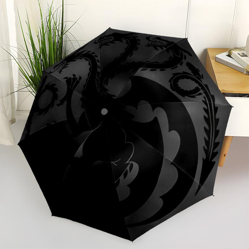 1pc Dragon Emblem Automatic Open/Close Umbrella, Christmas Gift for Men Women, Daily Travel Outdoor Use Yy251101167