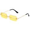 1Pc Rimless Rectangle Sunglasses Women Personality Trend Unique Razor Blade Funny Sun Glasses Catwalk Party Hip Hop Eyewear