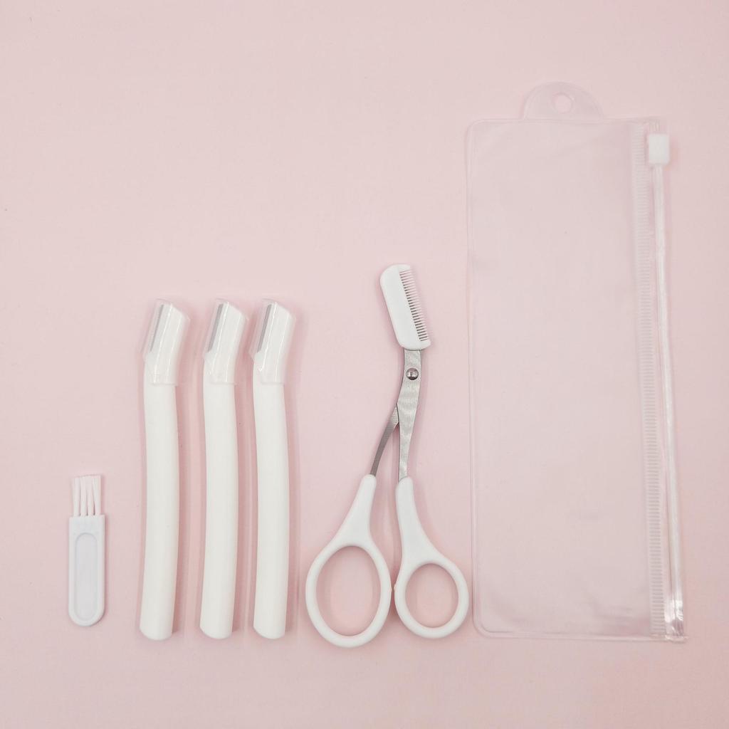 Portable Eyebrow Razor for Women with Protective Cover - Gentle Stainless Steel Blade