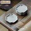 2pc/lot Handmade Azure Ru Kiln Porcelain Coasters Mug Plate For Coffee Cup Saucer Heat Insulation Placemats Cup Holder Drinkware