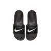 Nike Benassi Swoosh Casual Comfortable Non-Slip Slide Sandals Women Footwear Black White 312432-010