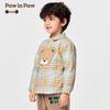 PawinPaw Baby Boy's Cartoon Bear Plaid Shirt