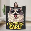 Dungeon Crawler Carl I am Yelling Carl Blanket Soft Funny Plush Throw Blanket For Children Outdoor Flannel Bedspread Bed Cover