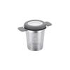 Infusore da tè in acciaio inossidabile con coperchio in silicone, Colino per tè in foglie sfuse per la preparazione