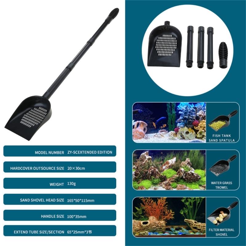 Fish Tanks Cleaning Shovel Gravel Sand Shovel Aquariums Cleaner Scraper Scooper
