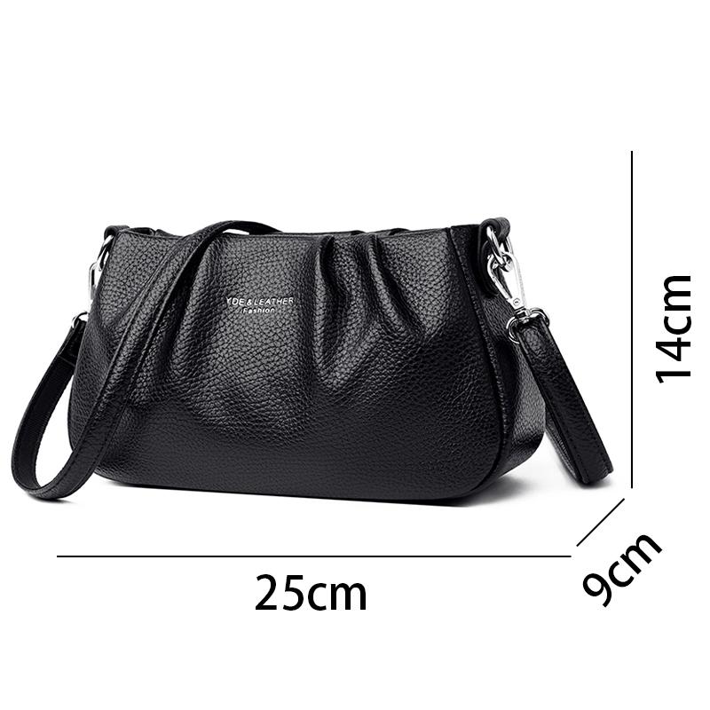 Genuine Brand Women's Soft PU Leather Shoulder Crossbody Bags Luxury Hand Bags Designer Ladies Messenger Commuting Sac A Main
