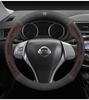 Suede Car Steering Wheel Cover Nissan Qashqai Juke a XTrail Patrol Note Leaf Altima Micra Murano Rogue Pulsar Sentra Teana Tiida