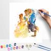 Disney Beauty and the Beast Digital Oil Painting Diy Coloring Handpainted Filling Home Decoration Gift for Art Lovers Wall Decor
