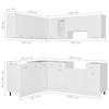 Ensemble de meubles de cuisine - vidaXL - 11 pcs - Blanc - Aggloméré - Design contemporain