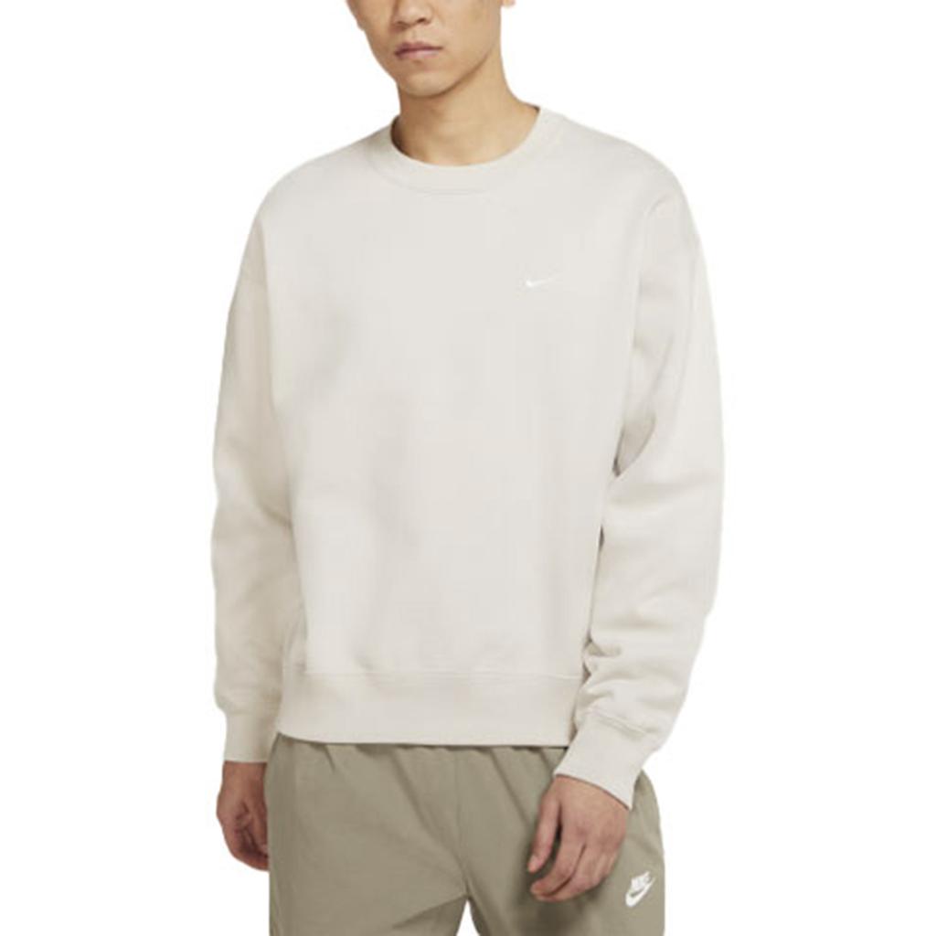 Nike Sweatshirts Men's Light Bone White Crew Neck Moderate Regular DA0318-072