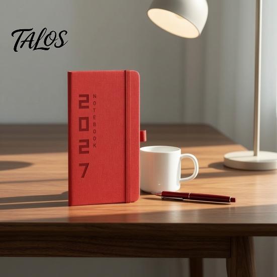 Personal Memo Organizer 2027 Daily Weekly Planner with Elastic Strap And Pen Holder, PU Academic Year Calendar Leather Cover Agenda Notebook,